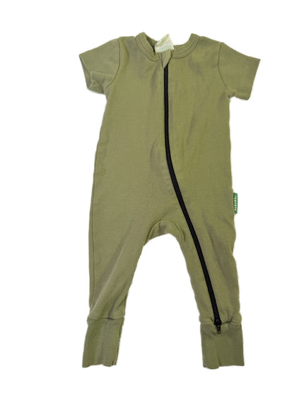 Parade Organic Green Zip Romper 3-6m