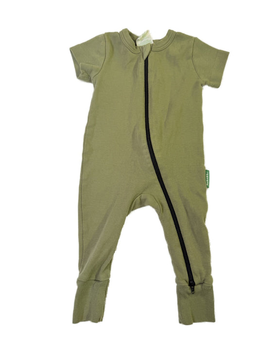 Parade Organic Green Zip Romper 3-6m