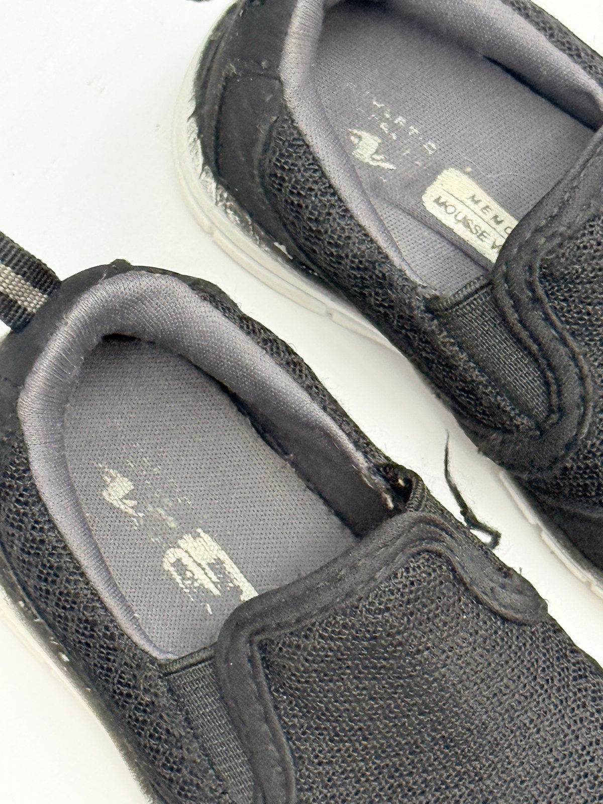 Black Mesh Slip-On Sneakers US6