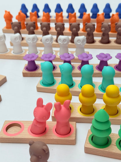 Lovevery Montessori Animal Match Counting Game