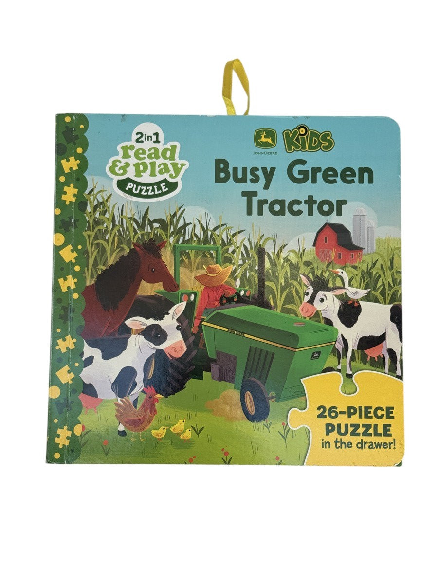 Jack Redwing Busy Green Tractor Read & Play Puzzle