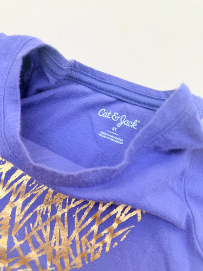 Cat & Jack Purple Heart T-Shirt 3T