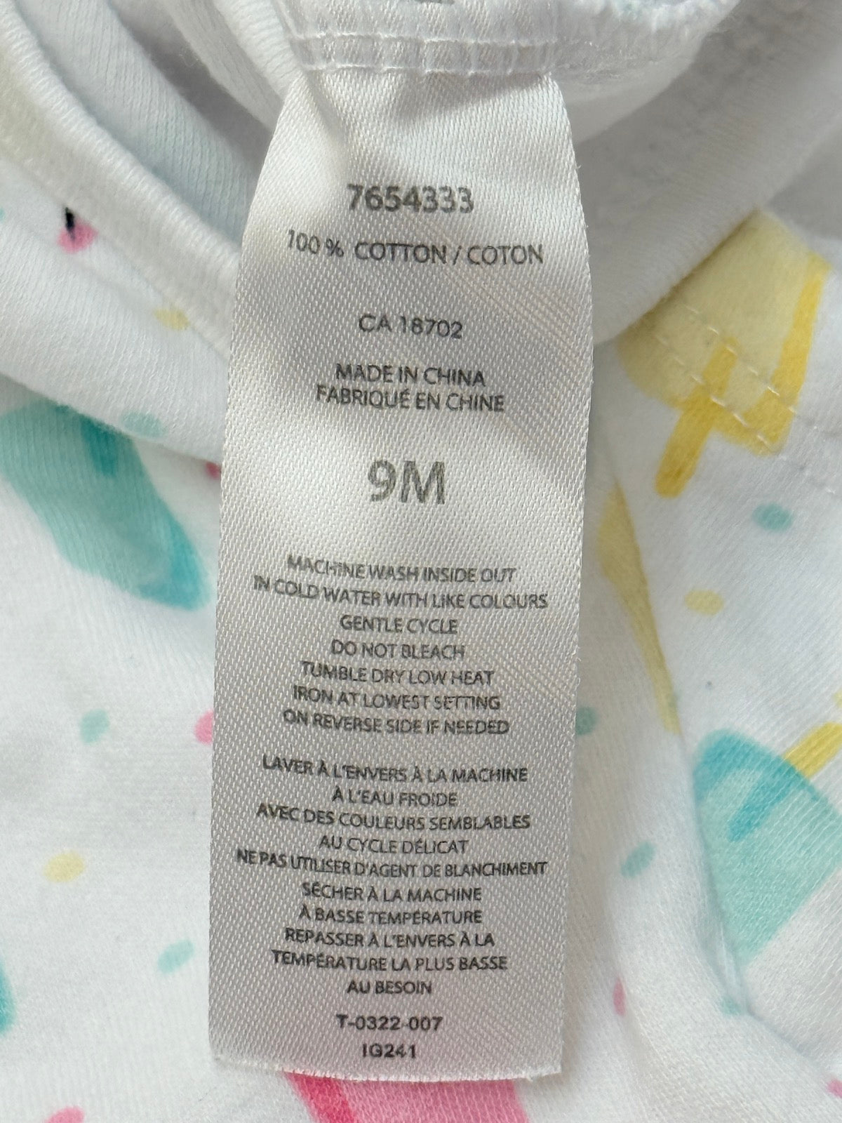 Rococo Popsicle Print Bodysuit 9M