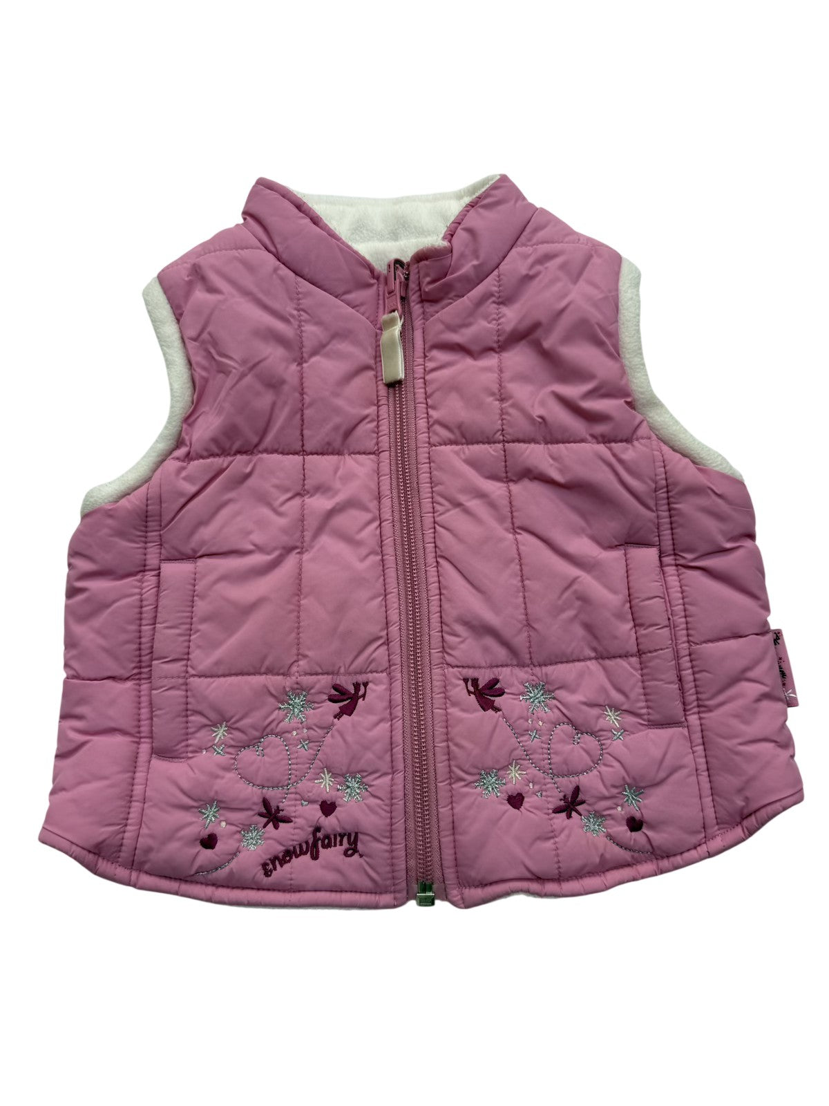 Please Mum Snow Fairy Pink Vest 12M