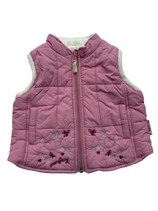 Please Mum Snow Fairy Pink Vest 12M