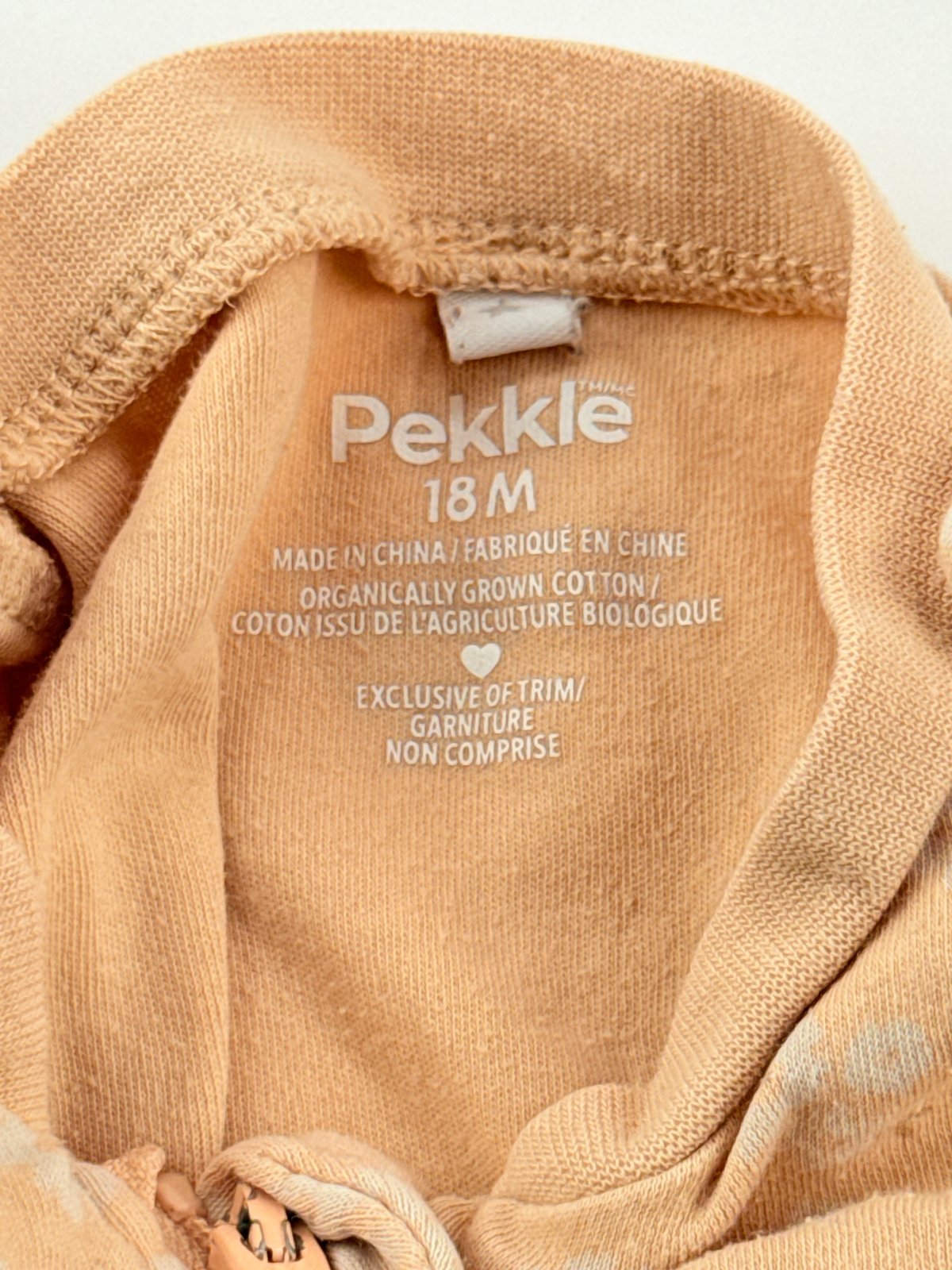 Pekkle Floral Peach Sleeper 18M