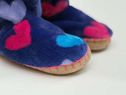 Hatley Heart Print Slipper Boots US8/9