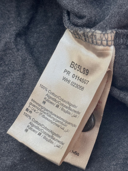 Burberry Gray Polo Shirt Nova Check Collar