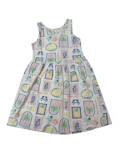 H&M La Dolce Vita Print Dress Size 6-8Y