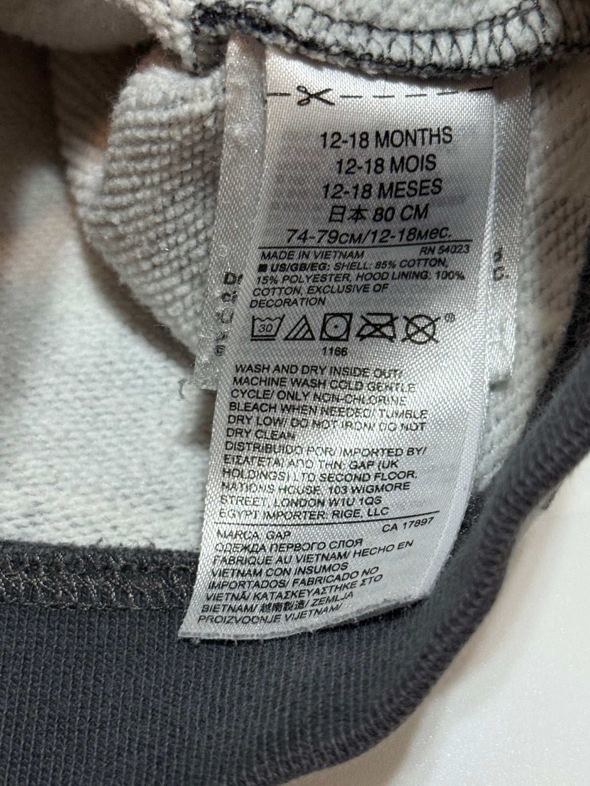 Baby Gap DC Batman Comic Zip Hoodie 12-18m