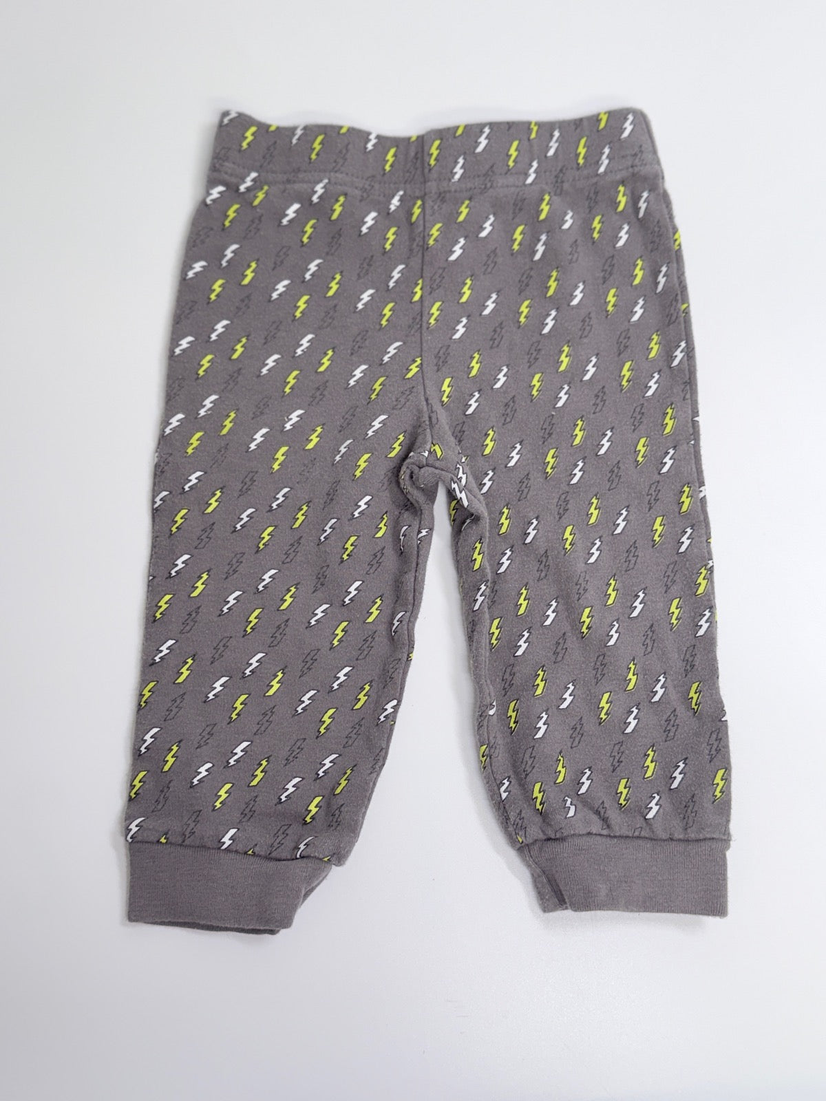 Baby Gear Gray Lightning Bolt Jogger Pants 6-9M