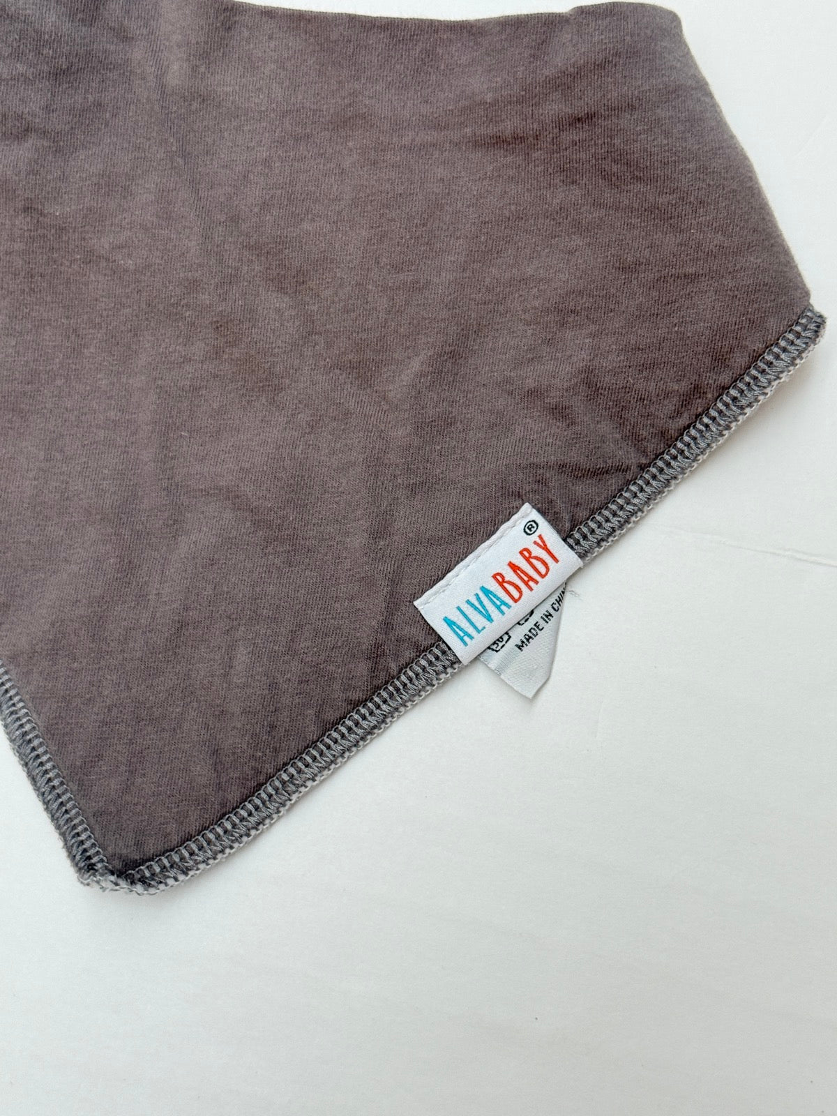 AlvaBaby Gray Bandana Drool Bib
