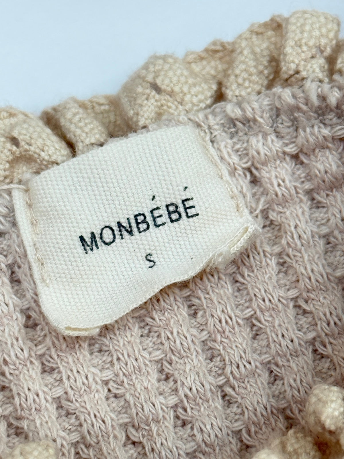 Monbébé Waffle Romper & Bonnet Set 3-6M