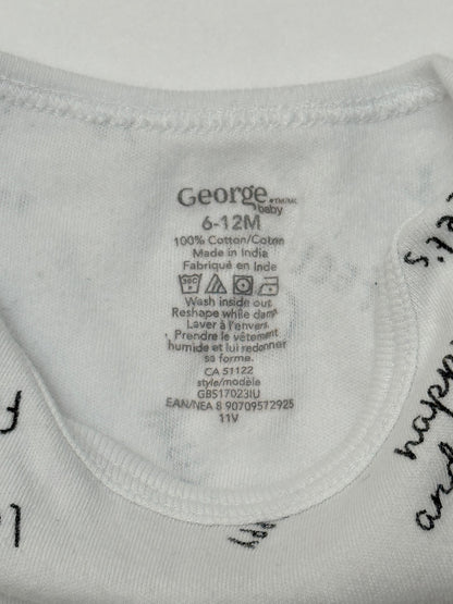 George Baby Happy and Kind Bodysuit 6-12M