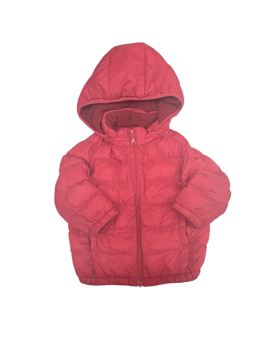 Uniqlo Baby Red Hooded Puffer Jacket 12-18M