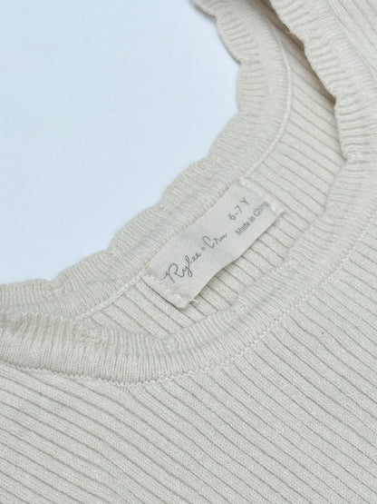 Rylee + Cru Ribbed Knit Top Size 6-7Y