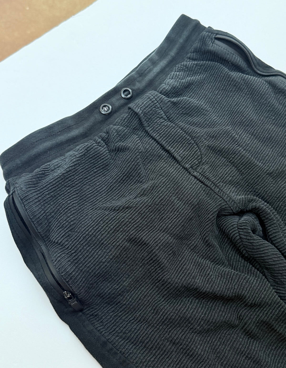 Zara Black Ribbed Jogger Pants Size 10
