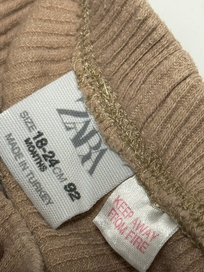 Zara Ribbed Leggings Striped Cuff 18-24M