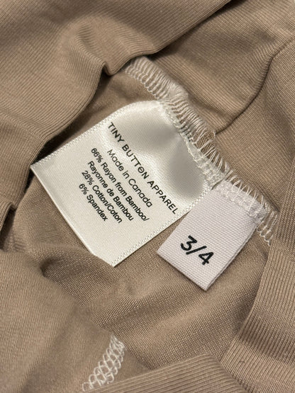Tiny Button Apparel Beige Harem Joggers Size 3/4