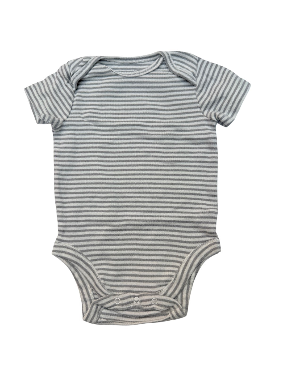 Old Navy Gray Striped Bodysuit 6-12M