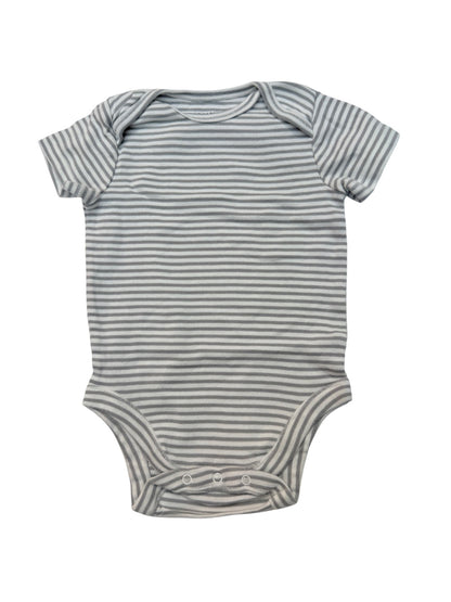 Old Navy Gray Striped Bodysuit 6-12M