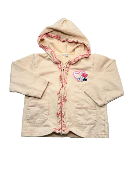 Disney Minnie Mouse Cream Zip Hoodie 24m