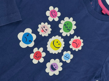 Mini boden Smiley Flower Long Sleeve Tee 5-6Y
