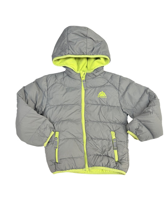 Snozu Gray Puffer Hooded Jacket Size 4