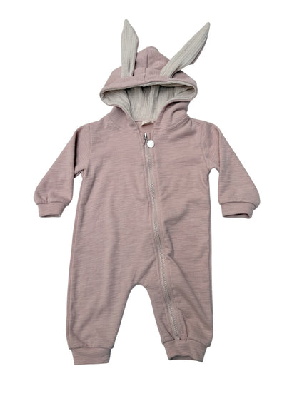 Kids Tales Bunny Hooded Romper 3-6M