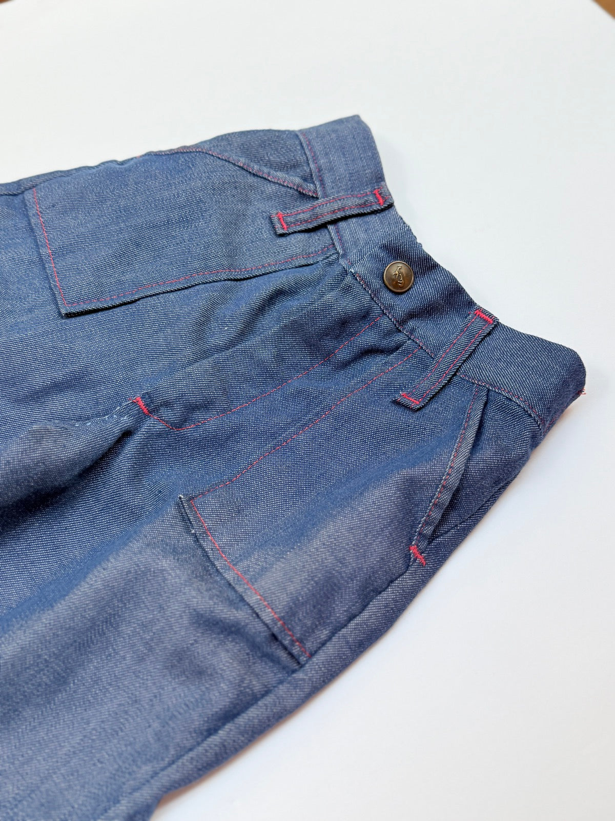 Vintage Buster Brown Denim Flare Pants Size 3/4