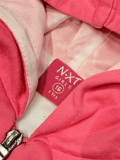 NXT Girls Pink Checkered Zip Hoodie Size 1