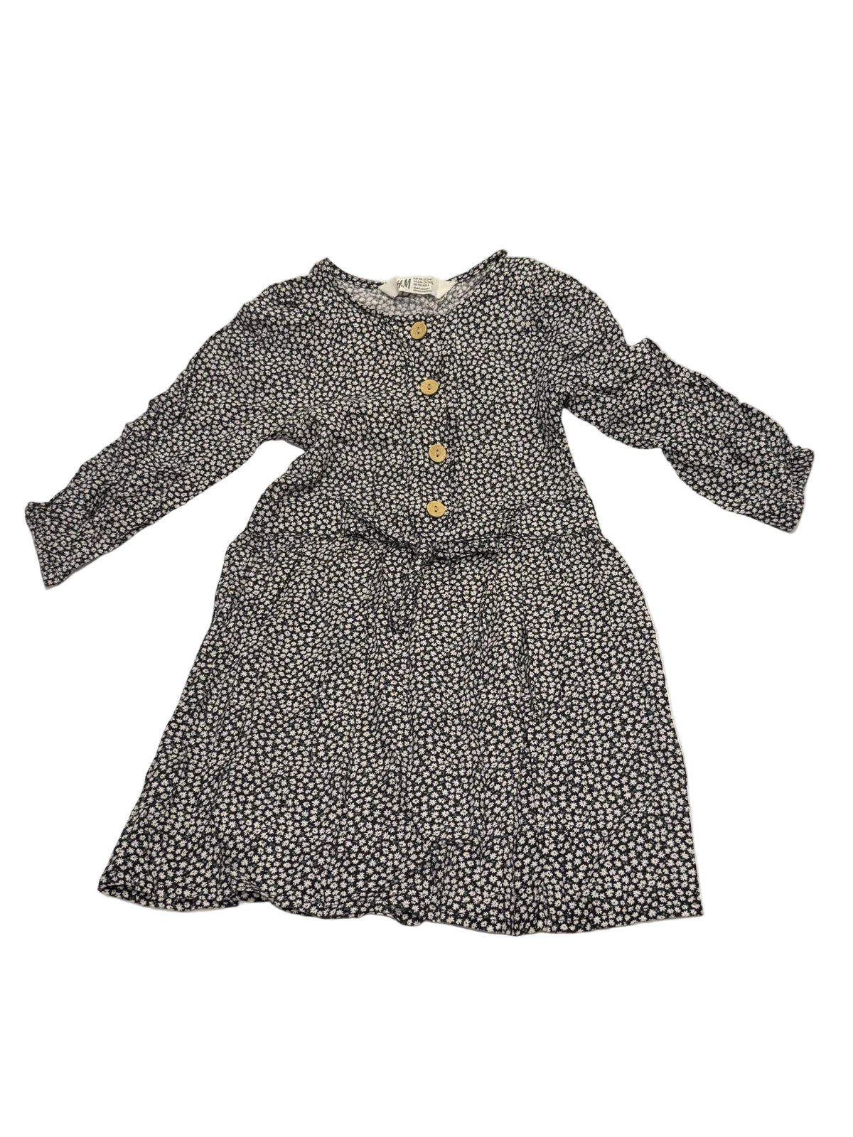 H&M Floral Daisy Button Dress Size 3-4Y