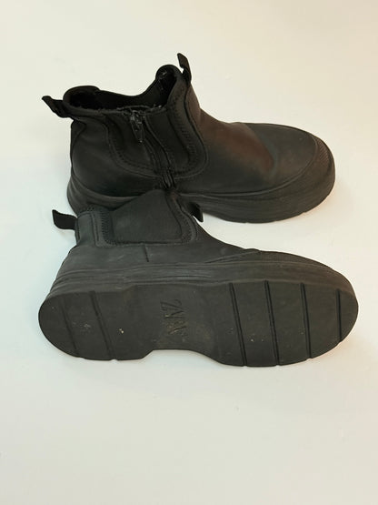 Zara Black Chelsea Ankle Boots Size 26