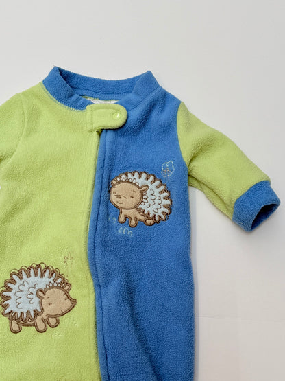 Babyboots Hedgehog Fleece Footed Sleeper 1M