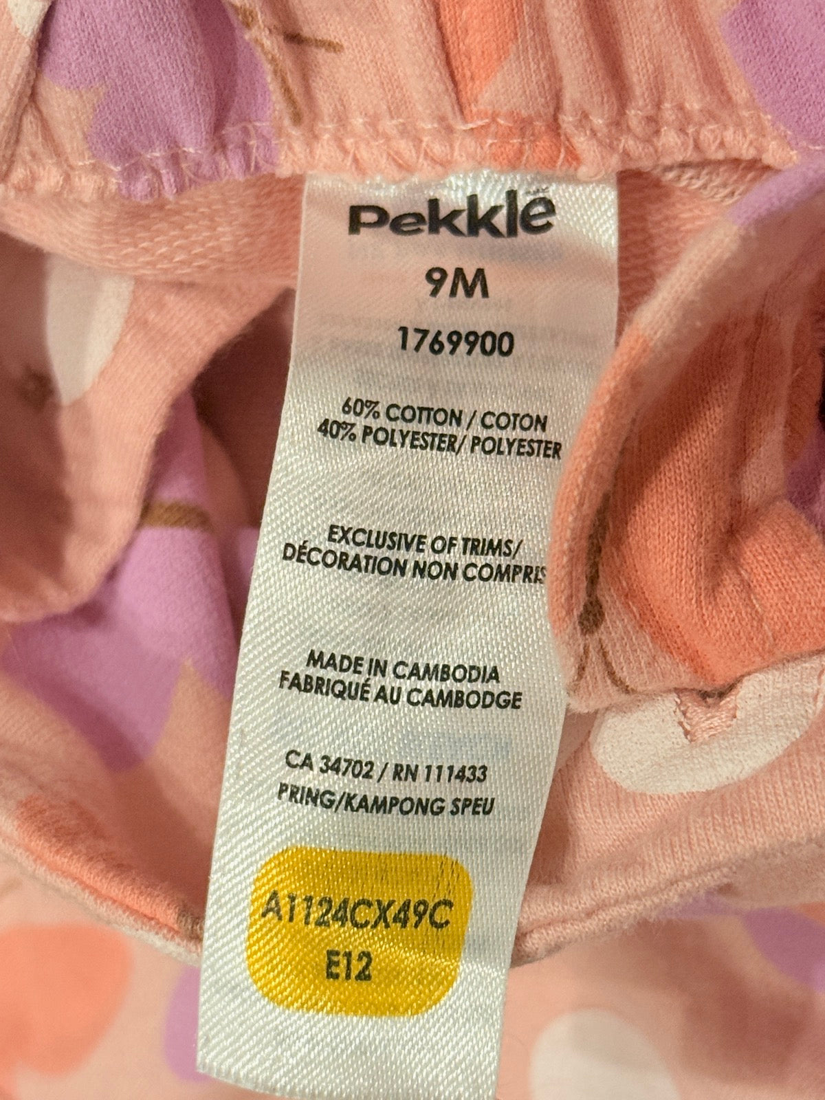 Pekkle Butterfly Print Bubble Romper 9M