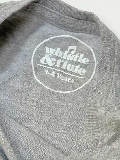 Whistle & Flute Gray Penguin T-Shirt 3-4Y