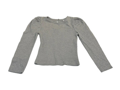 Zara Gray Ribbed Off-Shoulder Top 6