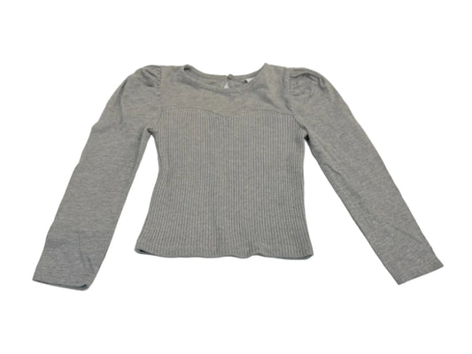 Zara Gray Ribbed Off-Shoulder Top 6