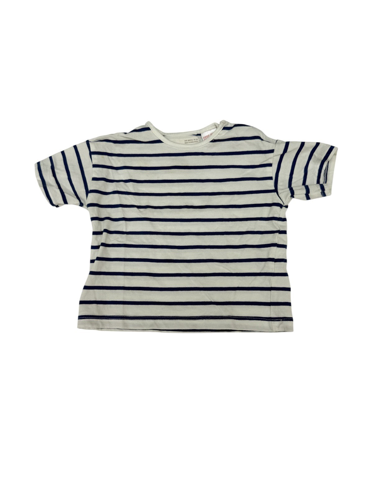 Zara Navy Striped T-Shirt 9-12M