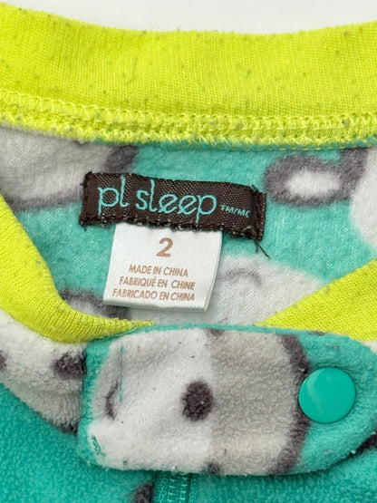 PL Sleep Monkey Fleece Footed Sleeper 2T