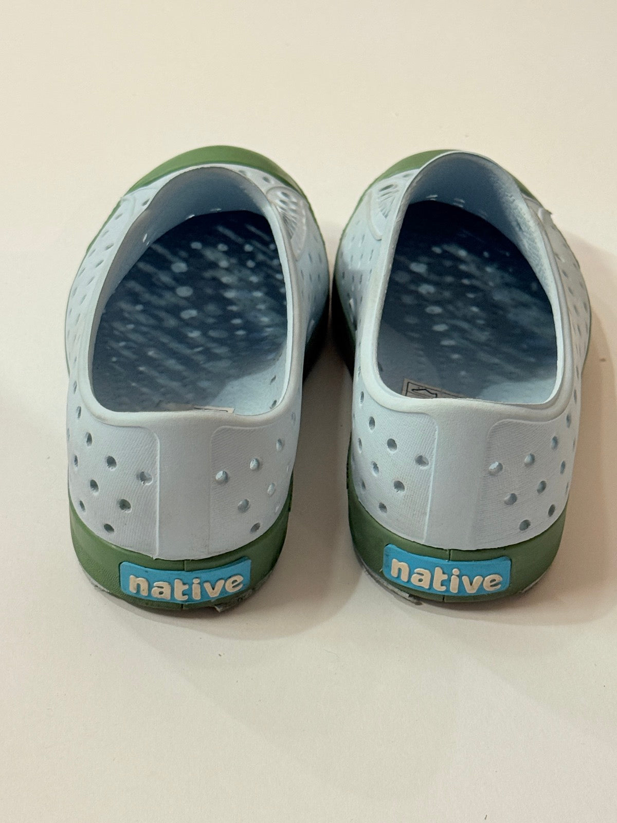 Native Jefferson Light Blue Green Kids Shoes C12