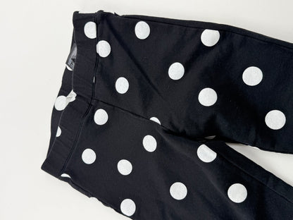 H&M Black Polka Dot Leggings Size 6-7Y