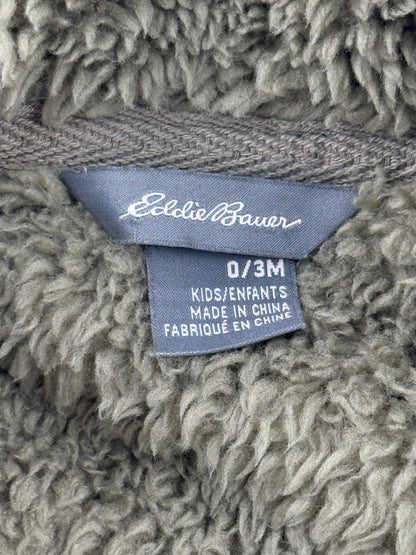 Eddie Bauer Olive Sherpa Bear Ear Jacket 0/3M