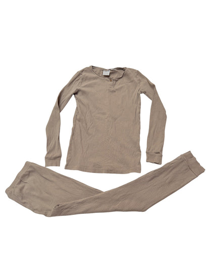Zara Tan Ribbed Pajamas Size 11-12Y