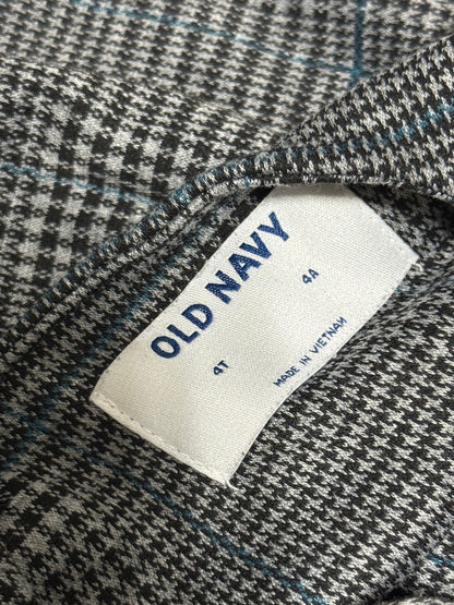 Old Navy Plaid Pinafore Dress 4T