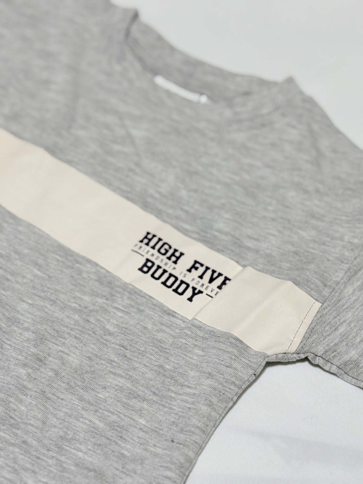 NWT - Zara Gray High Five Buddy T-Shirt 9-12m