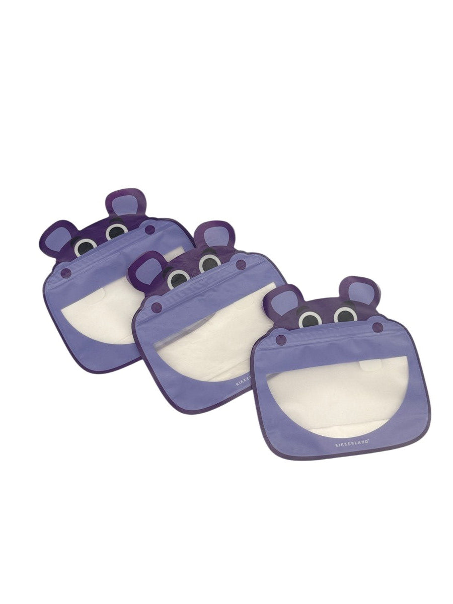 Kikkerland Koala Reusable Snack Zipper Bags Set 3