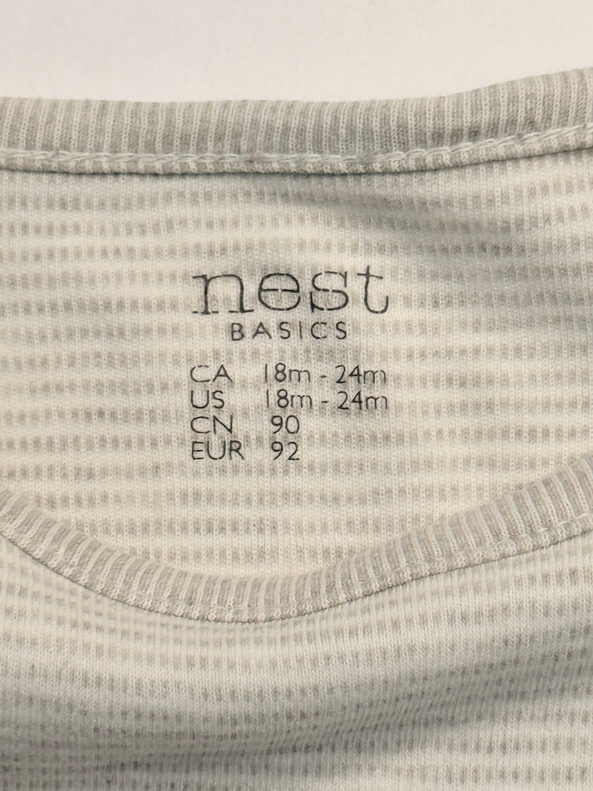 Nest Basics Striped Long Sleeve Top 18-24M
