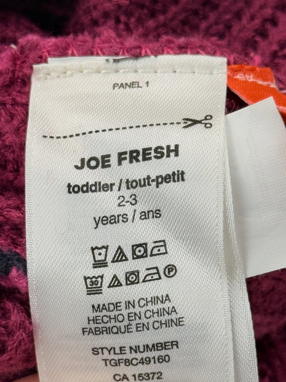 Joe Fresh Pink Bear Ear Beanie Hat 2-3Y