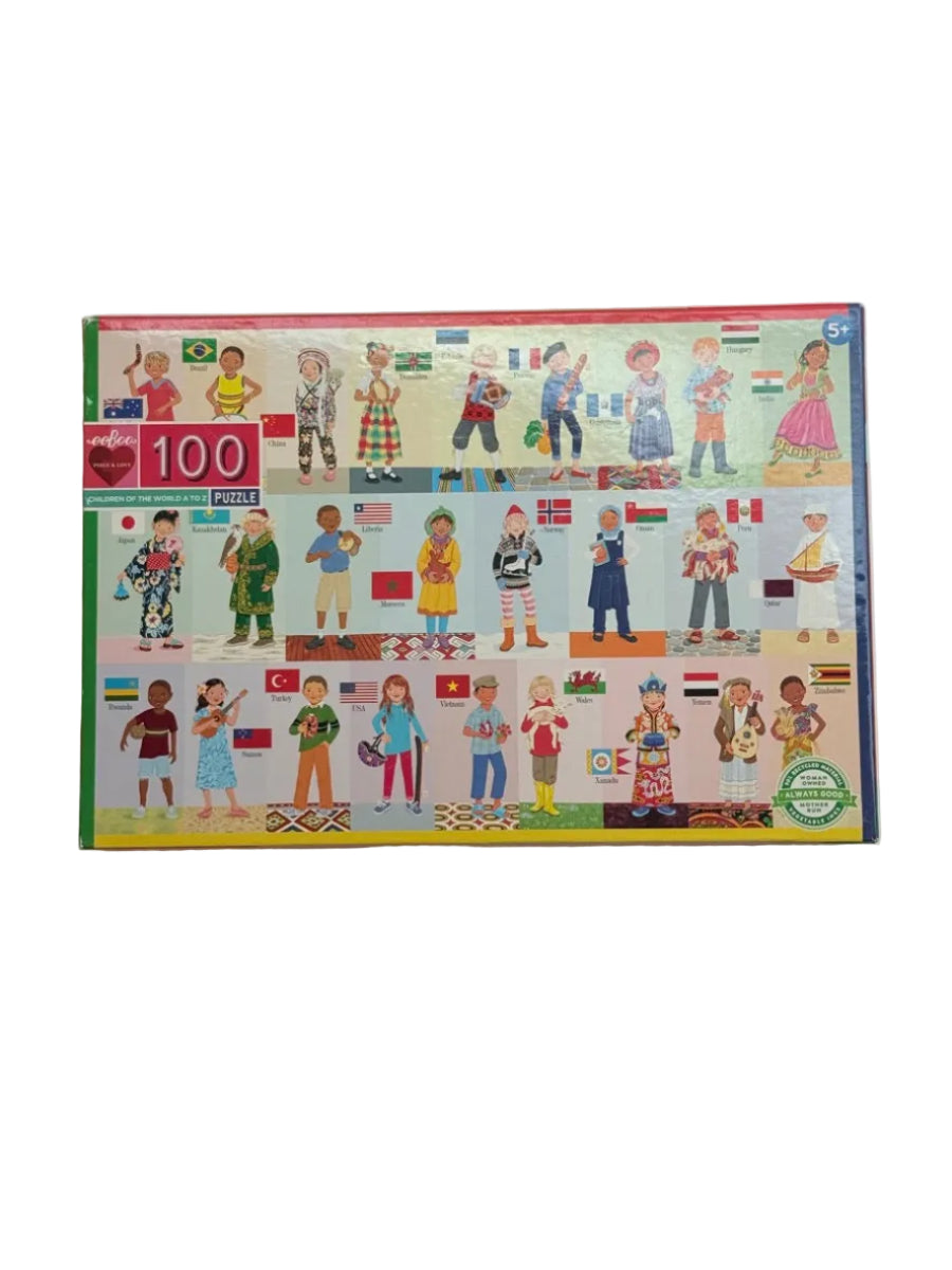 eeBoo Children of the World A to Z 100 Puzzle